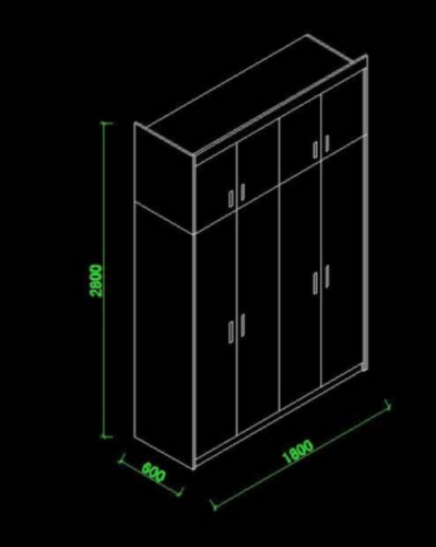 CAD绘制衣柜轴测图的方法