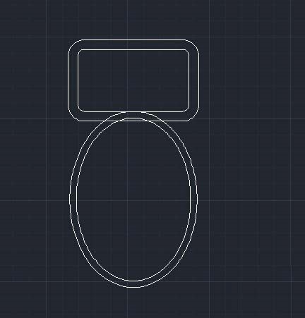 CAD绘制马桶平面图的步骤